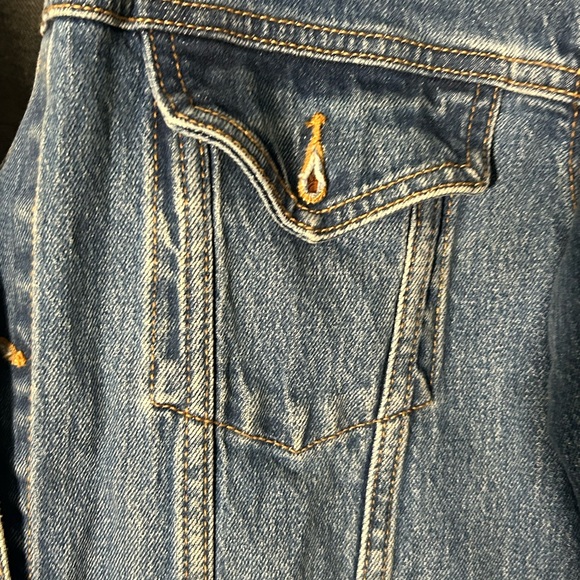 PINK Victoria's Secret Oversized Jean Jacket Sz. M - Picture 7 of 10